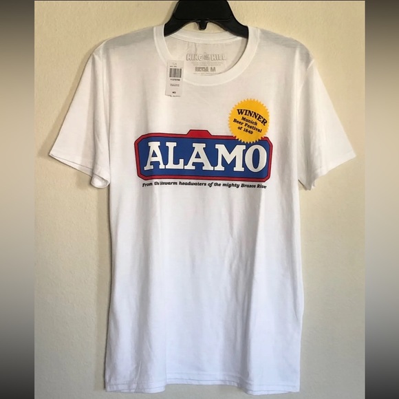 NWT King Of The Hill Alamo Beer Shirt Mens Small/~King Of The Hill T-Shirt - Picture 1 of 6